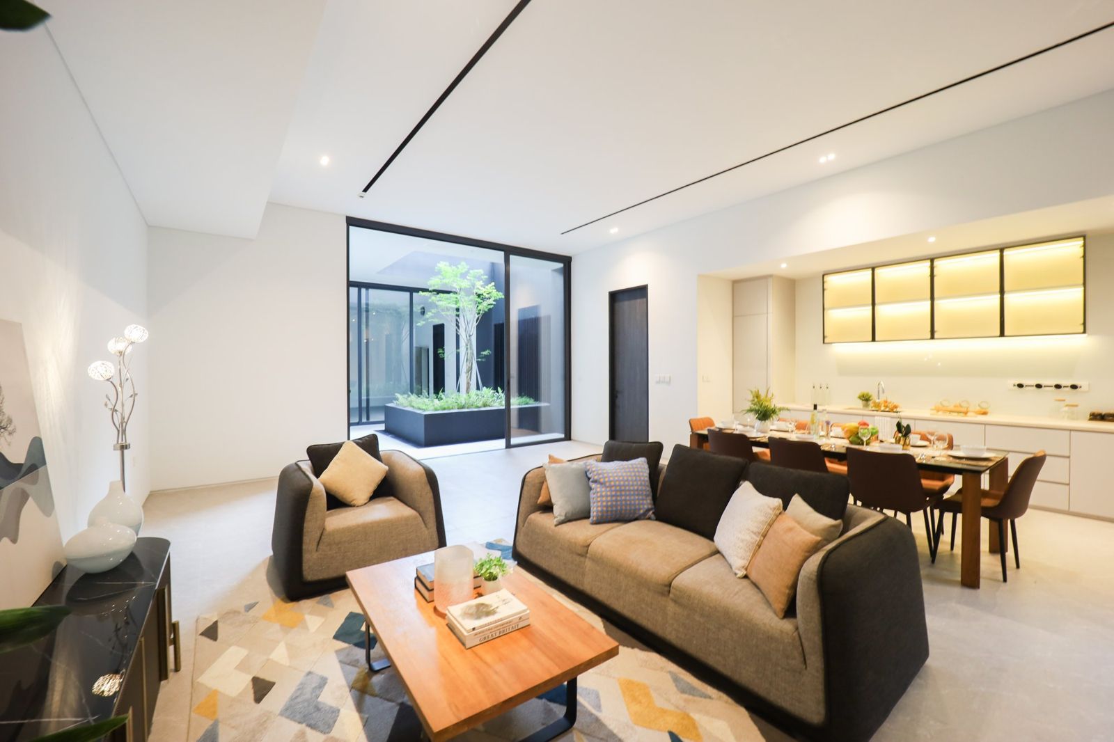 The same living room at Jalan Kebaya after SFR staging